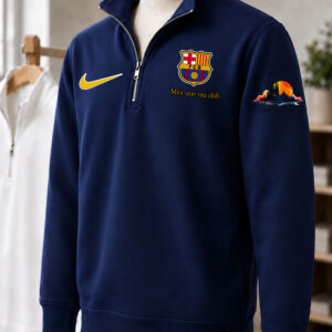 FC Barcelona – UEFA Champions League 2026 Embroidered Quarter-Zip